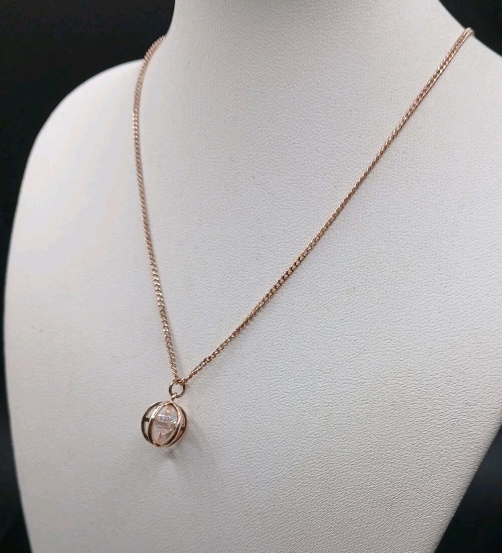 Charming Charlie Crystal In A Globe Necklace